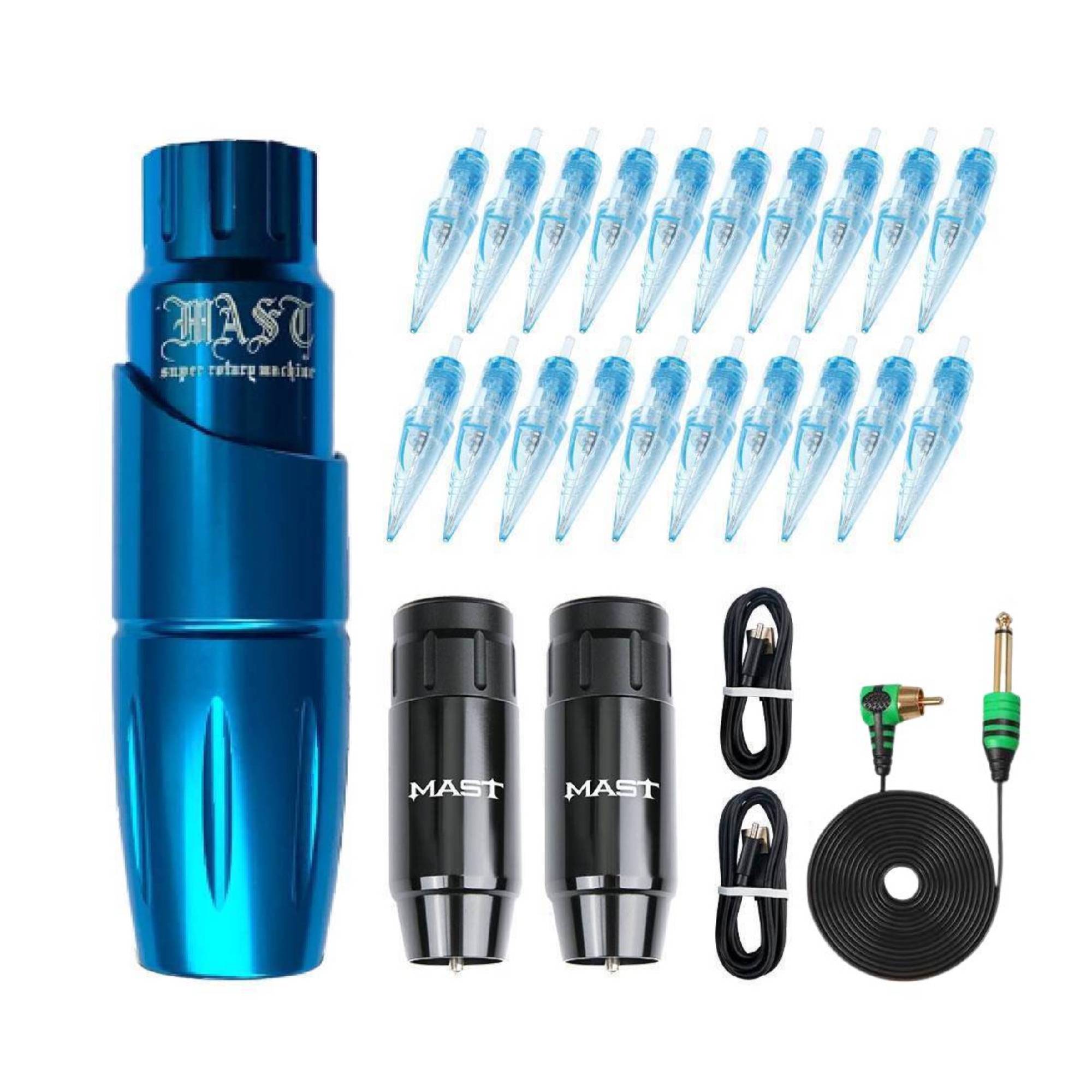 Dragonhawk Mast Tour Wireless Tattoo Kit 2 Replacement Batteries WJX Cartridges