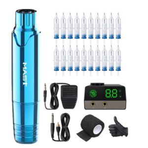 Rotary Tattoo Pen Gun Mast Dragonhawk P10 Machine PMU SMP Power Supply Dual Mode