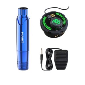 Kit Mast P10 Rotary Tattoo Pen Gun Machine Power Supply Airfoil PMU Dragonhawk