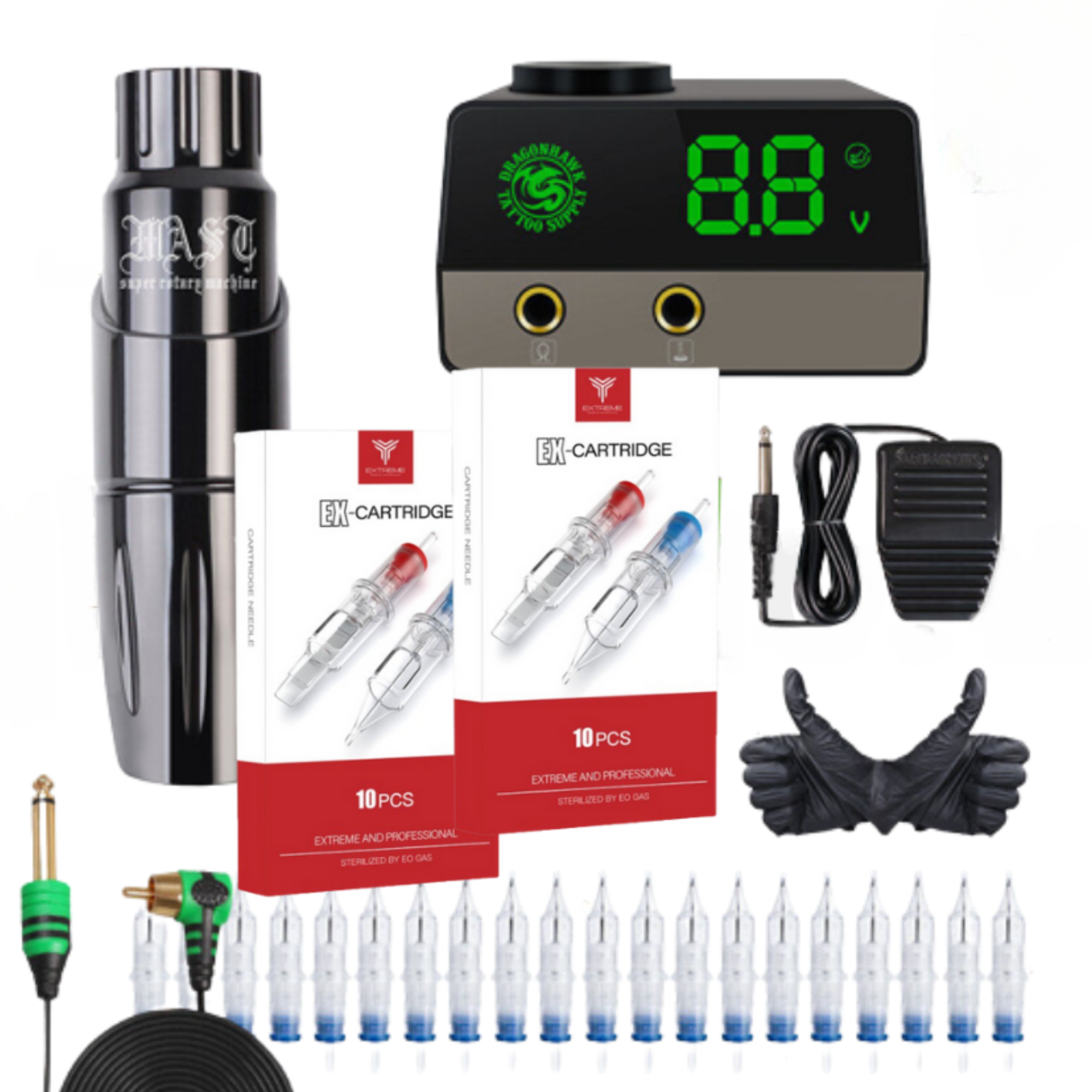 Dragonhawk Tattoo Pen with Power Supply